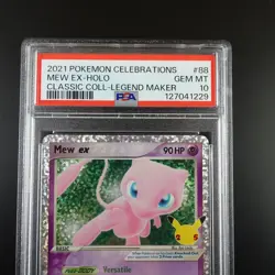 PSA 10 Mew ex 88 Pokemon Celebrations Classic Collection Holo Graded Card - Image 2