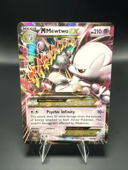 Pokemon M Mega Mewtwo EX Ultra Rare Holo TCG Card 64/162 - Image 2