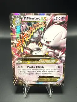 Pokemon M Mega Mewtwo EX Ultra Rare Holo TCG Card 64/162 - Image 3