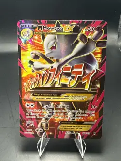 Pokemon TCG M Mewtwo EX Full Art Holo Ultra Rare Card 160/162 - Image 1