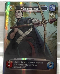 Star Wars Unlimited Showcase Card #256 Chirrut Imwe One With The Force - Image 2