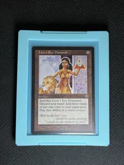MTG Lion's Eye Diamond MP Mirage w/ Free Ice Blue Frame & Stand - Image 2