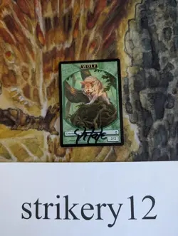 1x Wolf Token – Signed by Raoul Vitale – MTG - Image 1