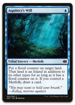 Aquitect's Will #2 (NM) Merfolk vs Goblins DDT Magic MTG - Image 1