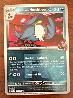 Pokemon Card - Team Rocket's Honchkrow 127/217- Ascened Heroes- Reverse Holo R - Image 1