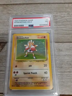 Graded PSA 7 1999 POKEMON GAME HITMONCHAN HOLO - Image 1