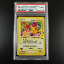 PSA 10 Birthday Pikachu 24 Pokemon Celebrations Holo Graded Card - Image 1