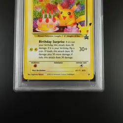 PSA 10 Birthday Pikachu 24 Pokemon Celebrations Holo Graded Card - Image 3