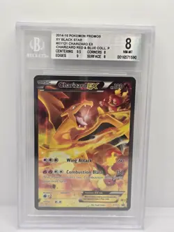 Pokemon Charizard EX Red & Blue Coll. Black Star Full Art Promo XY121 BGS 8 - Image 1