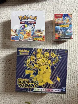 Pokemon Surging Sparks Booster Box ETB, Booster Bundle Sealed Bundle - Image 1