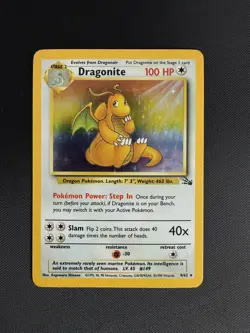 Dragonite Holo Fossil Pokemon 4/62 Rare WOTC English Near Mint - Image 1