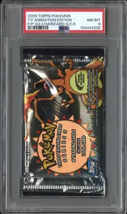 2000 Topps Pokemon TV Animation Edition Foil Pack Series 3 Booster Pack PSA 8 - Image 1