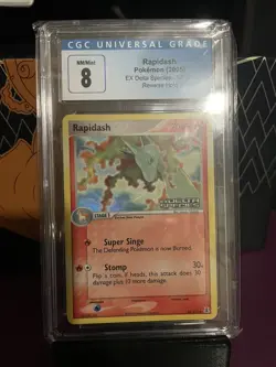 CGC 8 Rapidash EX Delta Species 52/113 Reverse Holo Stamped Pokemon TCG - Image 1