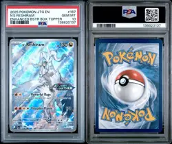 N’s Reshiram Pokemon Journey Together Stamped Box Topper #167/159 PSA 10 - Image 2