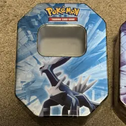 2008 Pokemon TCG Diamond & Pearl Collectors Tin - DIALGA & PALKIA LV. X - EMPTY - Image 3