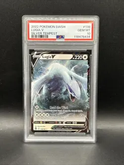 Pokemon TCG Lugia V 138/195 Sword & Shield - Silver Tempest Holo PSA 10 - Image 1