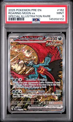 2025 POKEMON PRE EN-PRISMATIC EVOLUTIONS #162 ROARING MOON EX PSA 9 - Image 1