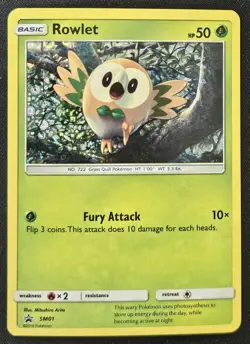 Rowlet SM01 Sun & Moon Black Star Promos General Mills Holo Pokemon 2016 NM/LP - Image 1
