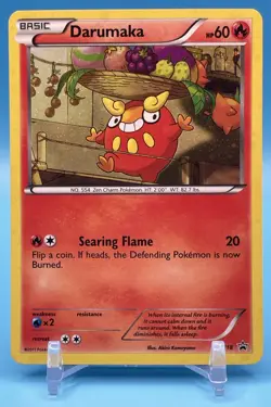 Darumaka BW18 Black & White Black Star Promo Cosmos Holo Pokemon Card - Image 1