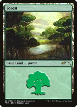 1x Forest *FOIL* - NM - 2017 Standard Showdown - R. Guay - SPARROW MAGIC mtg - Image 1