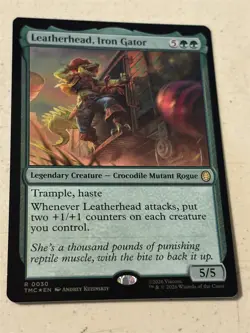 mtg surge foil Leatherhead Iron Gator, TMNT Commander, unplayed - Image 1
