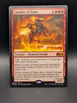 MTG - Cavalier of Flame - Creature (Elemental Knight) - LIST M20 #125 - Mythic - Image 1