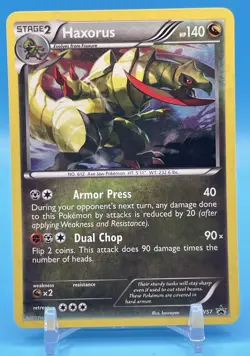 Haxorus BW57 Black & White Black Star Promo Pokemon 2012 Holo - Image 1