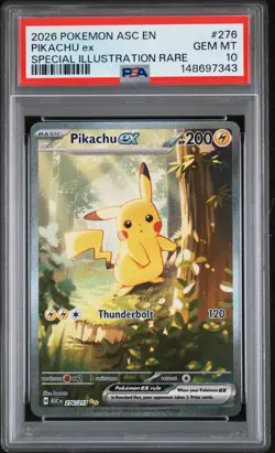2026 Pokemon Mega Evolution Ascended Heroes Pikachu ex PSA 10 #276/217 - Image 1