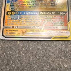 Pokemon Raichu & Alolan Raichu GX TAG TEAM Ultra Rare Full Art Holo 221/236 - Image 4