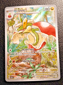 Pokemon TCG, Flapple 210/191 Illustration Rare Holo SV: Surging Sparks, NM - Image 2