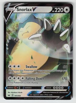 Snorlax V Pokemon Sword & Shield Base Set 141/202 Ultra Rare NM - Image 1