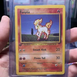 1999 Pokemon Ponyta 060/102 Base Set (Shadowed) Regular 1st Edition - Image 1