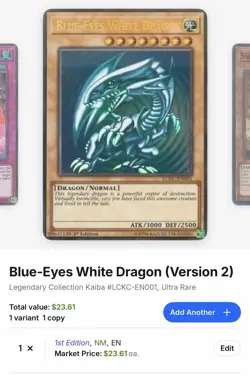 Blue-Eyes White Dragon (Version 2) LCKC-EN001 - Image 4