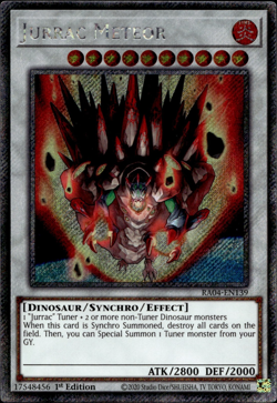 Jurrac Meteor - Platinum Secret Rare 1st Edition RA04-EN139 - NM - YuGiOh - Image 1