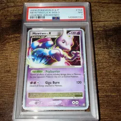 Mewtwo LV.X Holo Card 144/146 Legends Awakened Psa 7 - Image 1