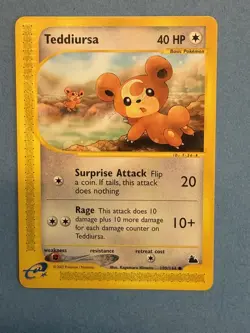 Skyridge Teddiursa 109/144 Pokemon Card Vintage NM+/MT NP - Image 1