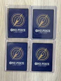 One Piece Japanese 4 Card Lot Ace / Marco / Jinbe / Adio - Image 2