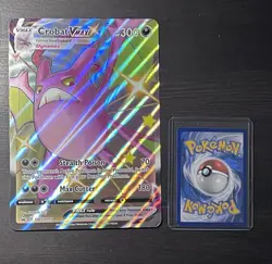 Pokemon TCG - JUMBO Shiny Crobat VMAX Oversized Card SWSH099 Black Star Promo NM - Image 1