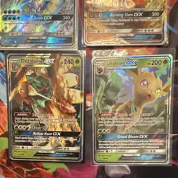 Pokemon Sun & Moon GX Holo Card Lot 10 Cards Gyarados Mewtwo Leafeon - Image 3
