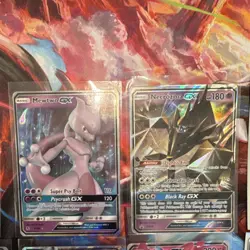 Pokemon Sun & Moon GX Holo Card Lot 10 Cards Gyarados Mewtwo Leafeon - Image 4