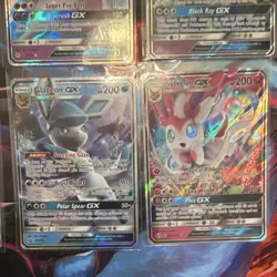 Pokemon Sun & Moon GX Holo Card Lot 10 Cards Gyarados Mewtwo Leafeon - Image 5