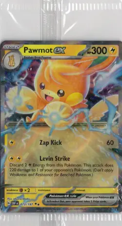 Pawmot ex SEALED 073/197 Holo Pokemon Card - Image 1