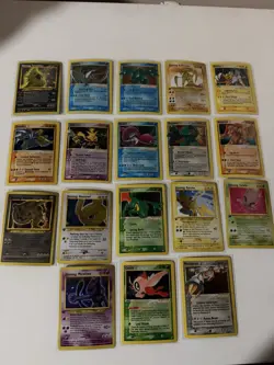 Pokemon TCG Shining Tyranitar Kabutops Raichu Celebi Steelix Card Lot 18 Cards - Image 1
