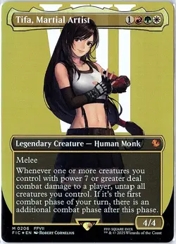 Tifa, Martial Artist (Borderless) FOIL M FINAL FANTASY 206 NM - Image 1