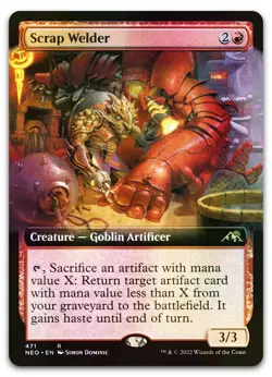 Scrap Welder (Extended Art) #471 (Foil) (NM) Kamigawa Neon Dynasty NEO Magic MTG - Image 1