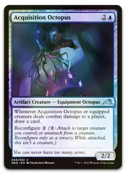 Acquisition Octopus #44 (Foil) (NM) Kamigawa Neon Dynasty NEO Magic MTG - Image 1