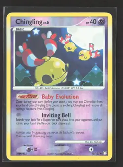 Pokemon 2007 Mysterious Treasures Chingling #42/123 - Image 1
