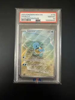 Squirtle 170/165 Pokemon Scarlet & Violet 151 Illustration Rare PSA 10 - Image 1