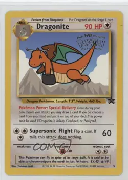 Pokemon The First Movie - Dragonite WOTC Black Star #5 1999 - Image 1