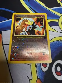 2001 Pokemon TCG Entei Black Star Promo #34 Reverse Holo Nintendo WOTC LP/NM - Image 1